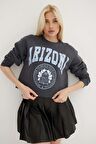 Fashıon Frıends Baskılı Crop Kadın Sweat 23K0176K1