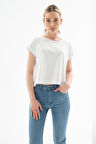 Fashion Friends 25Y0511K1 Kadın Kısa Kollu Crop T-Shirt