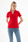 FASHION FRIENDS KADIN POLO V YAKA T-SHİRT 25Y0603K1
