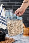 Özel Tasarım 1.8 L Kapaklı Sıvı Toz Deterjan Saklama Kabı Banyo Organizer Çok Amaçlı Saklama Kutusu