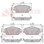 Mercedes Fren Balatası On W205 14> S205 14> C205 15> A205 16> W213 16> S213 16> A238 17> - Braxıs Aa0624