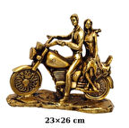 Polyester Motorda Sevgililer Biblo 26 cm