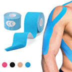  Kinesi Bandı Sporcu Kas Ağrı Bandı Kinesiology Esnek Tape 5 cm x 500 cm - Ten Rengi
