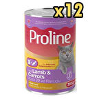 Proline Kuzulu Havuçlu ve Pate Yetişkin Kedi Konservesi 395 Gr 12'li Paket