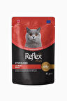 Reflex Plus Jöle İçinde Et Parçacıklı Biftekli Kısırlaştırılmış Yetişkin Kedi Maması 85 gr