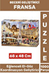 Eğlenceli El Göz Koordinasyon Beceri Görsel Algı Geliştirici Çocuk 1000 Parça PUZZLE PARİS FRANSA