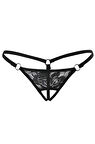 SIYAH DANTELLI ÖZEL BÖLGESI AÇIK G-STRING TM1167