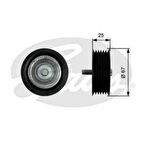 Mercedes V Kayıs Gergi Rulmanı - V Kayıs Gergi Rulmanı - Gts T36434