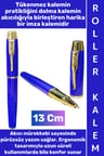 #Kalem Pürüzsüz Yumuşak Kolay Estetik Yazım Anneler Babalar Öğretmenler Günü Hediyelik Not Hatıra Anı Defteri Günlük Tutma Çok Şık Gold Detaylı İmza Metal Roller Kalem
