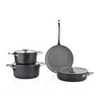 Schafer Gravita Seramik Tencere Seti 7 Parça-Siyah