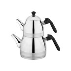 Schafer Luz Orta Boy Çelik Çaydanlık Takımı 3 Parça-Siyah