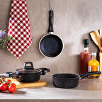 Schafer Piccola Derin Tencere 14Cm+Tava14+Kaçerola14Cm-4 Parça