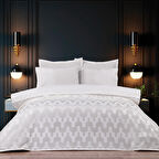 Schafer Scala Şönil Çift Kişilik Yatak Örtüsü Seti 7 Parça-Krem