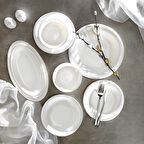 Schafer Superfine Bone Elixir Yemek Takımı 56 Parça-Platin