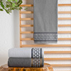 Schafer Home Plain Jakarlı Havlu 50x90-Gri
