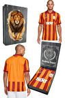 Galatasaray Orijinal Lisanslı 100. Yıl Forma Gs Aslan Baskılı Hediyelik Ahşap Kutulu