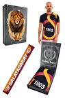 Galatasaray Orijinal Lisanslı Arma T-shirt + Şal (Atkı) Set Hediyelik Ahşap Kutulu
