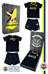 Fenerbahçe Orijinal Mini Lacivert Çocuk Forma Set Hediyelik Ahşap Kutulu