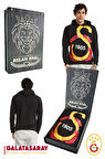 Galatasaray Orijinal Lisanslı Büyük Logo Kapüşonlu Erkek Sweat Hediyelik Ahşap Kutulu