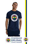 Fenerbahçe Orijinal Lisanslı Kabartma Logo Lacivert Tribün T-Shirt 