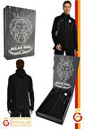 Galatasaray Orijinal Lisanslı Kapüşonlu Siyah Fermuarlı Hoodie Hediyelik Ahşap Kutulu