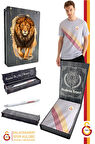 Galatasaray Orijinal Lisanslı Match Day Gri T-Shirt + Uçlu Kalem Set Hediyelik Ahşap Kut