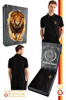 Galatasaray Orijinal Lisanslı Match Day Polo Yaka Siyah T-Shirt Gs Aslan Baskılı Hediyelik Kutulu