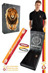 Galatasaray Orijinal Lisanslı Match Day Polo T-Shirt + Bileklik + Atkı Set Hediyelik Ahşap Kutulu