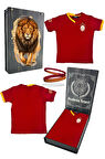 Galatasaray Orijinal Lisanslı 5 Yıldızlı Kırmızı Basic Çocuk T-shirt + Bileklik Set Hedi