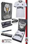 Beşiktaş Orijinal Lisanslı Nostalji Beyaz Forma + Bileklik + Uçlu Kalem Set Hediyelik Ahşap Kutu