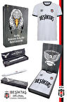 Beşiktaş Orijinal Lisanslı Nostalji Beyaz Forma + Uçlu Kalem Set Hediyelik Ahşap Kutulu
