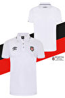 Beşiktaş Orijinal Lisanslı Polo Yaka Beyaz T-Shirt