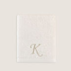 Solid Nakışlı Yüz Havlusu 50x90 cm Ekru