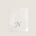 Solid Nakışlı Yüz Havlusu 50x90 cm Ekru