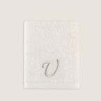 Solid Nakışlı Yüz Havlusu 50x90 cm Ekru