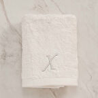 Solid Nakışlı Yüz Havlusu 50x90 cm Ekru