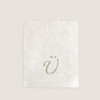 Solid Nakışlı Yüz Havlusu 50x90 cm Ekru