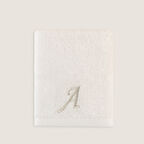 Solid Nakışlı Yüz Havlusu 50x90 cm Ekru