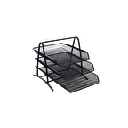 Globox Evrak Rafı Metal 3 LÜ Siyah 6255