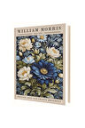 14X20 BLUE FLOWER ( WILLIAM MORRIS ) SERT KAPAK ÇİZGİLİ DEFTER 96 YP