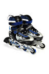 Delta 4 0151 Inline Skate Silikon Teker Alüminyum Paten Tek Sıra Mavi Fitness Patenler Paten Freni Var Fi
