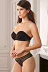 Pierre Cardin Kadın Straplez Desteksiz Sütyen Takım 4711 - Siyah 