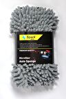 Spark 7040 Mikrofiber Şönil Oto Temizlik ve Yıkama Süngeri 8 x 23 cm. GRİ ( 9 ADET )