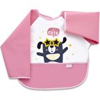 Babyjem Poli Muşamba Kollu Önlük Pembe