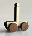 Ahşap, Mıknatıslı ve Döner Tekerli Birbirine Neodyum Mıknatısla Yapışan Özel Üretim İsim Yazılabilir Harf Tren İ Harfi