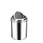 Krom Pratik Kapaklı Çöp Kutusu 45 Litre