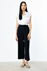 Ekol Kadın Tek Pile Bol Paça Pantolon 2106 Siyah