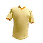 Formteks Promosyon V Yaka Tshırt Turuncu Yakalı