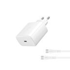 Sunix 45W USB-C Süper Hızlı Şarj Aleti Seti Type-C Beyaz S-50