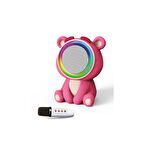 Sunix 20W 2400 Mah Karaoke Mikrofonlu Ayıcık Bluetooth Haparlör BTS-253